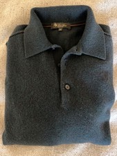 Loro Piana Wool Polo Sweater Size M Green/brown