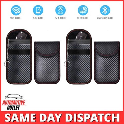 4x FARADAY POUCH RFID SIGNAL BLOCKER CASE KEYLESS ENTRY BAG FOR RANGE ROVER KEY