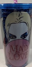 DC Legion Harley Quinn Insulated Cup w Straw 16oz Tumbler Style Water Bottle NEW