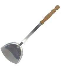 VTG Wok Spatula 13" Wood Handle Solid Curved Edge Stir Fry Farm Primitive Core