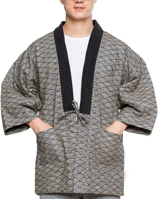 Fancy Pumpkin Unisex-Kimono-Jacke aus Baumwolle Japanese Retro Warm Thick Coat-C