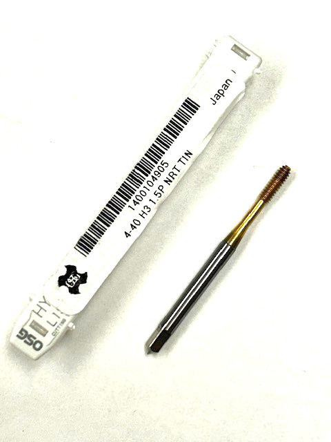 4-40 GH3 HY-PRO THREAD FORMING ROLL TAP- HSS-CO TIN COATED 1.5p OSG 1400104905