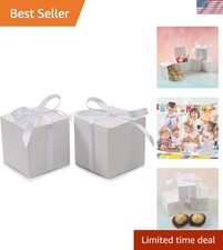 Versatile 60pcs Gift Boxes with Ribbons - Perfect for Weddings, Showers  Favors