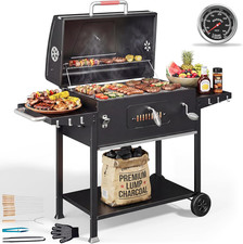 DEVOKO Holzkohlegrill Xxl, BBQ Holzkohlegrills Mit Deckel, Kohlegrill Groß Für B