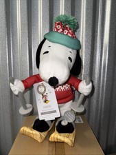 New Nwt Hallmark Peanuts Skiing Snoopy Plush With Sound Motion 2023 Animated
