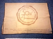 Rare Vintage 1936 S.C SC Johnson Advertising 50th Anniv. Polishing Cloth 27 x 18