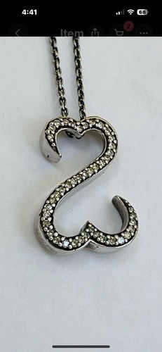 Kay Jewelers Jane Seymour Open Hearts Sterling Silver 1/8ct Diamond Necklace