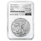 2021 $1 1-oz T-2 American Silver Eagle NGC MS70 FDI ALS Label
