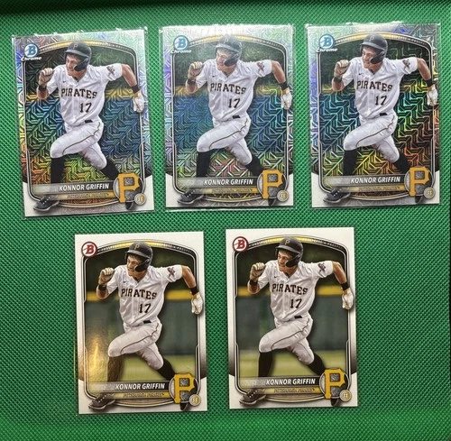 Bowman Chrome Mojo Konnor Griffin 5 Card Lot PIRATES!