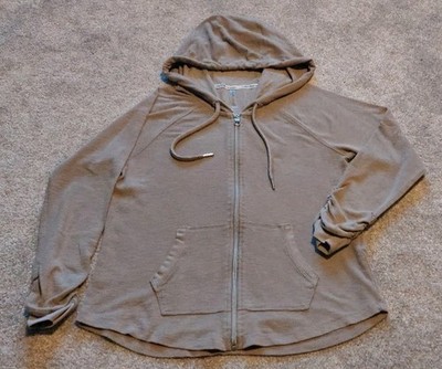 Calvin Klein Women's Size Medium Casual Light Brown Zip Up Hoodie