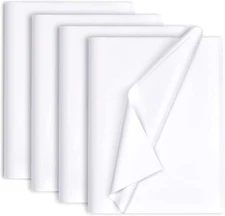 100 Sheets 20"x14" White Wrapping Tissue Paper Bulk for Gift Bags WHITE