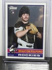 Front of 2025 Topps Heritage High Number - Braxton Fulford #635 Chrome (RC)