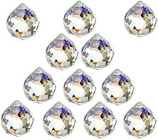 12 Pack 30mm Crystal Prism Ball Suncatchers Pendant Hanging Chandelier Prisms