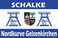 Fahne Flagge Schalke Nordkurve Gelsenkirchen 20 x 30 cm Bootsflagge