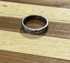 Vintage 925 Sterling Silver Filagree Ring Sz 5