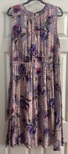 Boden Dress Women’s Size 16R Purple Pink Floral Sleeveless Spring Easter