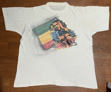 Vintage 80s Bob Marley Reggae Airbrush T-Shirt Single Stitch NYC Street Bootleg