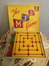 original complete The MILL Game - Schapher - early red green plastic yellow base