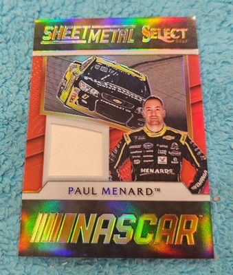 2017 Panini Select NASCAR RED Sheet Metal Paul Menard 60/99 SM-PM