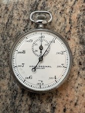 Cronómetro decimal Gallet Hour vintage cronógrafo de bolsillo suizo funciona