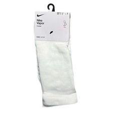 Nike Vapor Football Crew Socks White Size Large 8-12 1 pair 