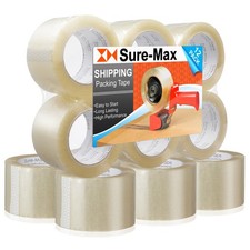 12 Rolls 3" Extra-Wide Clear Shipping Packing Moving Tape 110 yard/330' ea -2mil