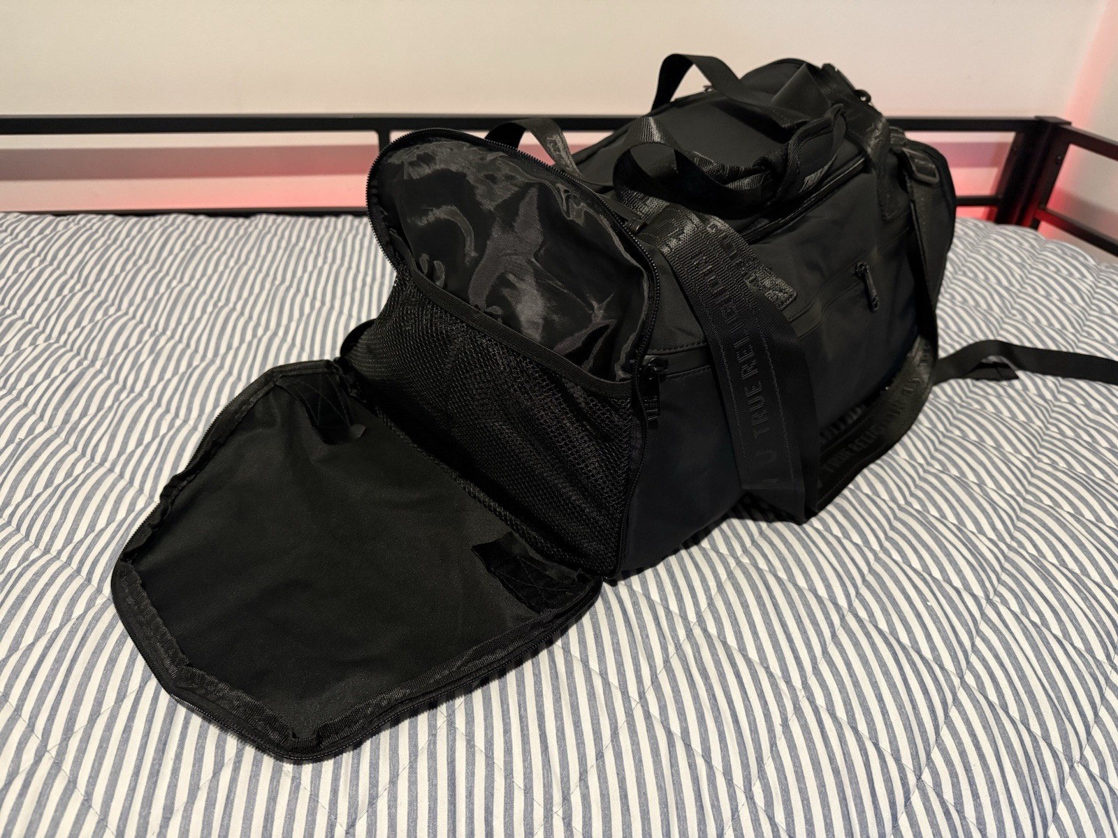 True Religion Convertible Backpack Duffel Gym Bag Black New with Tags thumbnail 3