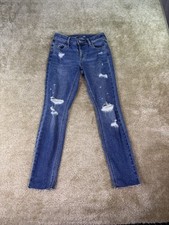 Old Navy Rockstar Womens Super Skinny Jeans Size 00 Stretch Mid Rise C198