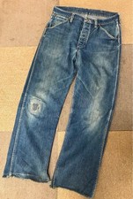 Wrangler 11MWB Vintage 50s 60s Button Fly Jeans Size 34x32 Rare Denim