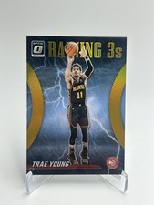 2023-24 Panini Donruss Optic - Raining 3s Trae Young #19 Gold Prizm /10