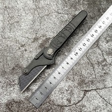 Titanium Alloy EDC Folding Knife Handle Quick-Open Outdoor Tool (No Blade)