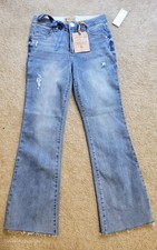 Democracy Raw Hem Lighht Wash Boot Jeans Sz 6