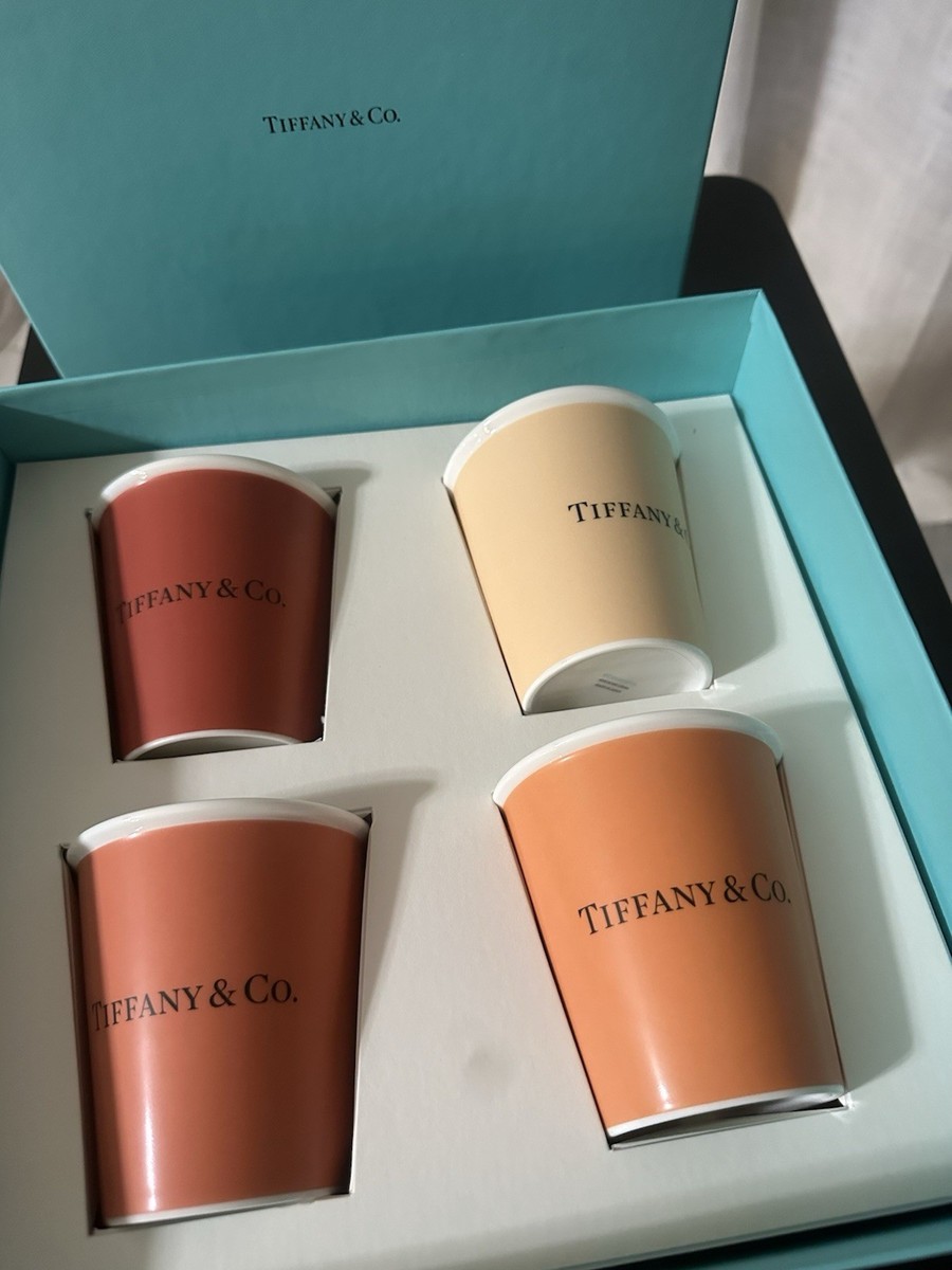 Tiffany & Co. Coffee cups (Paper Cup) Bone China Set of 4 • RARE