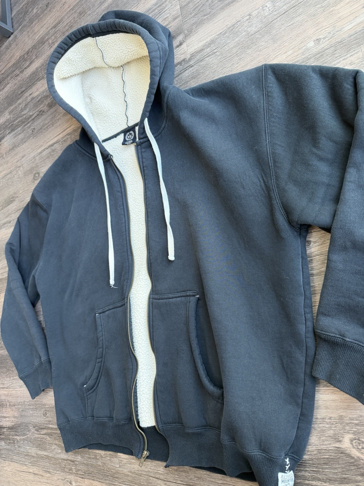 BAC Sherpa Lined Thick Heavyweight Full-Zip Hoodie Black Jackson Hole Wyoming thumbnail 18