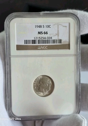 C102. 1948-S NGC MS 66 FT U.S / United States 10c Roosevelt Dime#1215254-028