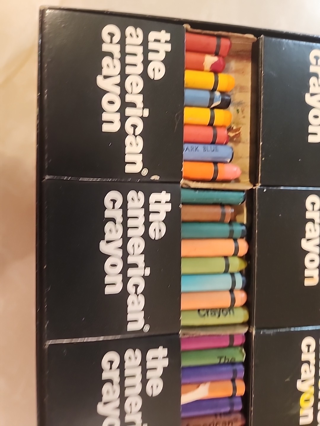 Vintage THE AMERICAN CRAYON GIFT BOX Sandusky OH Dixon 80ct box set