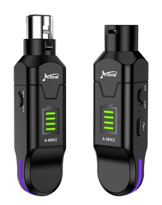 AITONE Wireless XLR Transmitter and Receiver   2.4GHz Wireless Microphone System