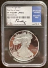 2020-W $1 SILVER AMERICAN EAGLE NGC PF70 FDOI signed Edmund C. Moy : 06642