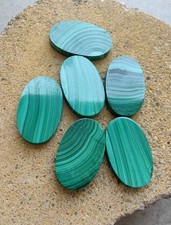 Natural Malachite Oval Bothside Flatback 10x14mm To 20x25mm Loose Gemstone