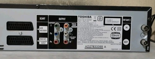 TOSHIBA COMBO LETTORE DVD/VHS 6 TESTINE CON TELECOMANDO - Foto 7 di 8