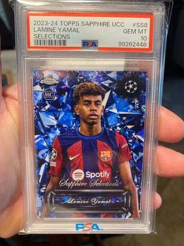 PSA 10 TOPPS CHROME SAPPHIRE LAMINE YAMAL SELECTIONS 2023 ROOKIE NICE LOW POP