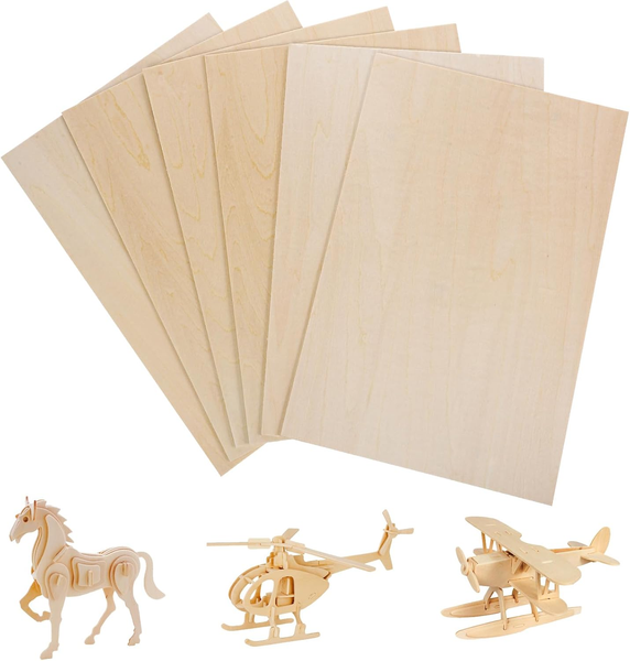 A4 Balsaholz Sperrholz 2Mm Bastelmodelle GroßPackung, Vielseitig FüR DIY Kunstha-image