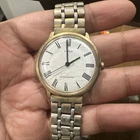 Vintage Works Timex 35mm Manual Wind Gold Tone  Mens Watch Rare See Descrptn