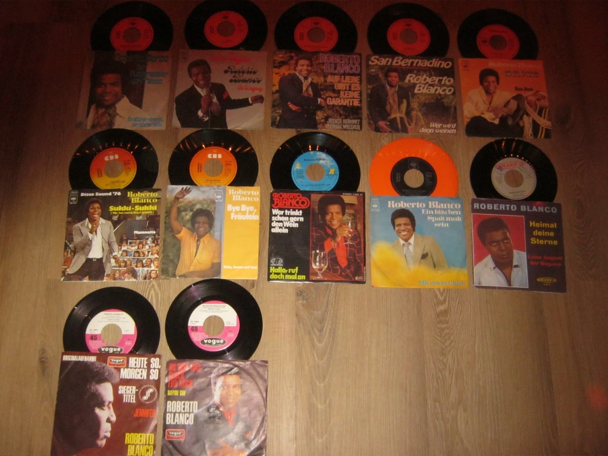 Roberto Blanco-Singlesammlung12St.davon 11mit Originalcover-Vinyl sehr gut