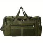 Large Olive Green fishing carryall with 3x outer zipped pockets - Waterproof