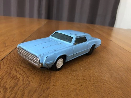 VINTAGE BANDAI 1967 POWDER BLUE FORD THUNDERBIRD JAPAN TIN TOY
