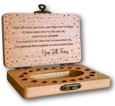 Tooth Fairy Keepsake Box for Girls Boys, Tooth Fairy Box for 20 Baby Teeth, Wo
