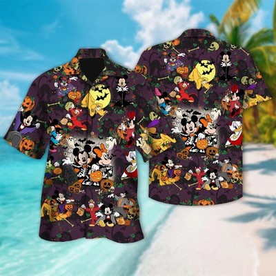 Mickey & Friends Halloween Cosplay Party Trick Or Treat Hawaiian Shirt