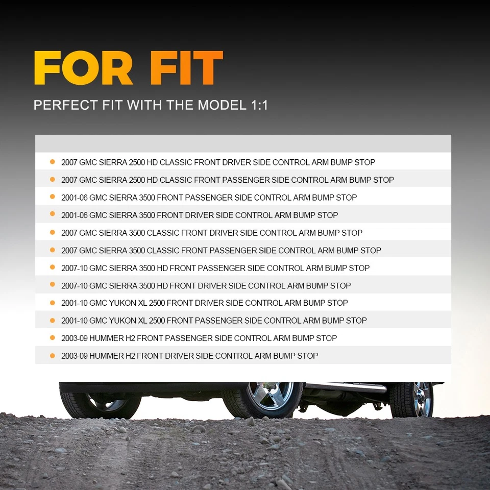 Parada delantera de 2 piezas para parachoques de suspensión 01-10 Silverado Chevrolet 250HD 1500HD 3500HD Foto 4 de 4