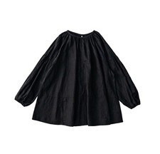 Nest Robe Linen 2-Way Pullover Black 100 Linen Used Free Shipping from Japan